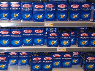 Wand von Barilla-Pasta (Auschnitt)