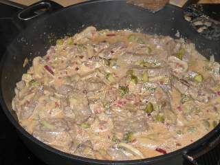 Fertiges Boeuf Stroganoff